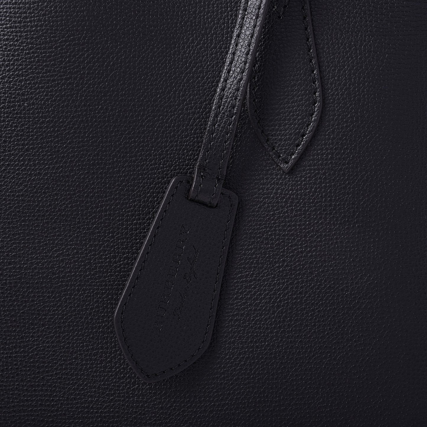 Grainy Calfskin Haymarket Check Medium Reversible Tote Black
