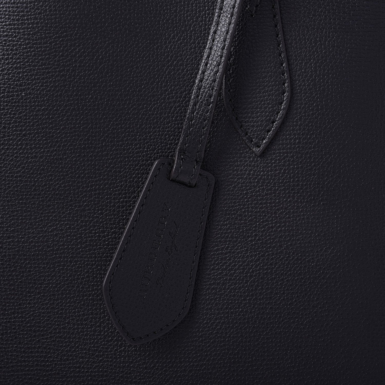 Burberry Grainy Calfskin Haymarket Check Medium Reversible Tote Black 10 of 10