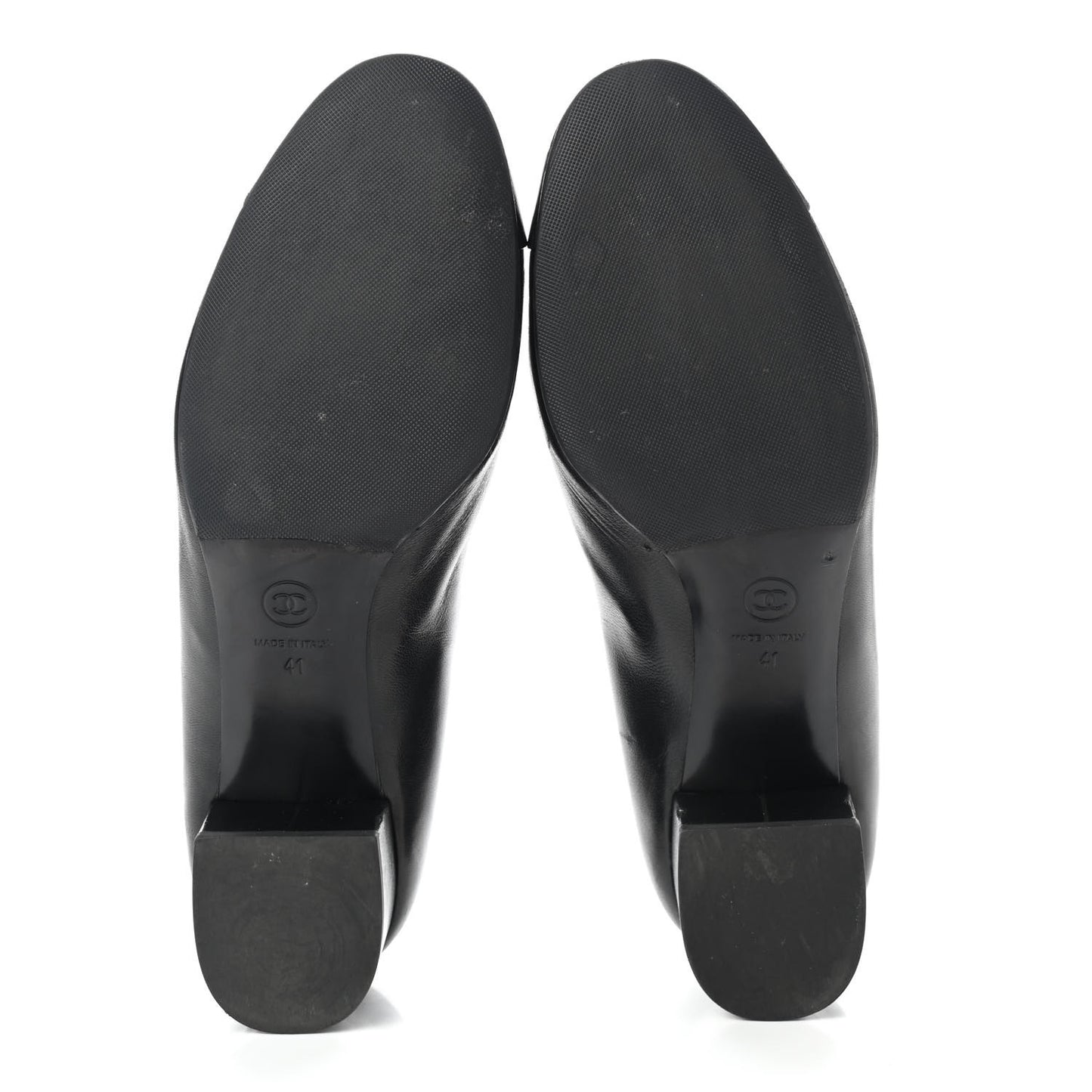 Lambskin Pearl Camellia Cap Toe Pumps 41 Black