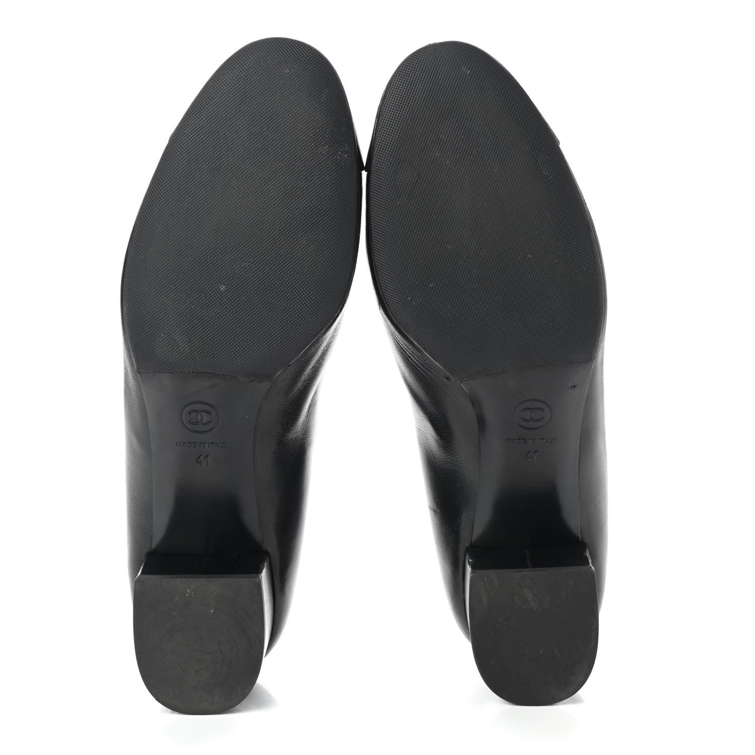 Chanel Lambskin Pearl Camellia Cap Toe Pumps 41 Black 5 of 14