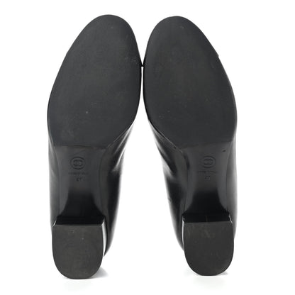 Chanel Lambskin Pearl Camellia Cap Toe Pumps 41 Black 5 of 14
