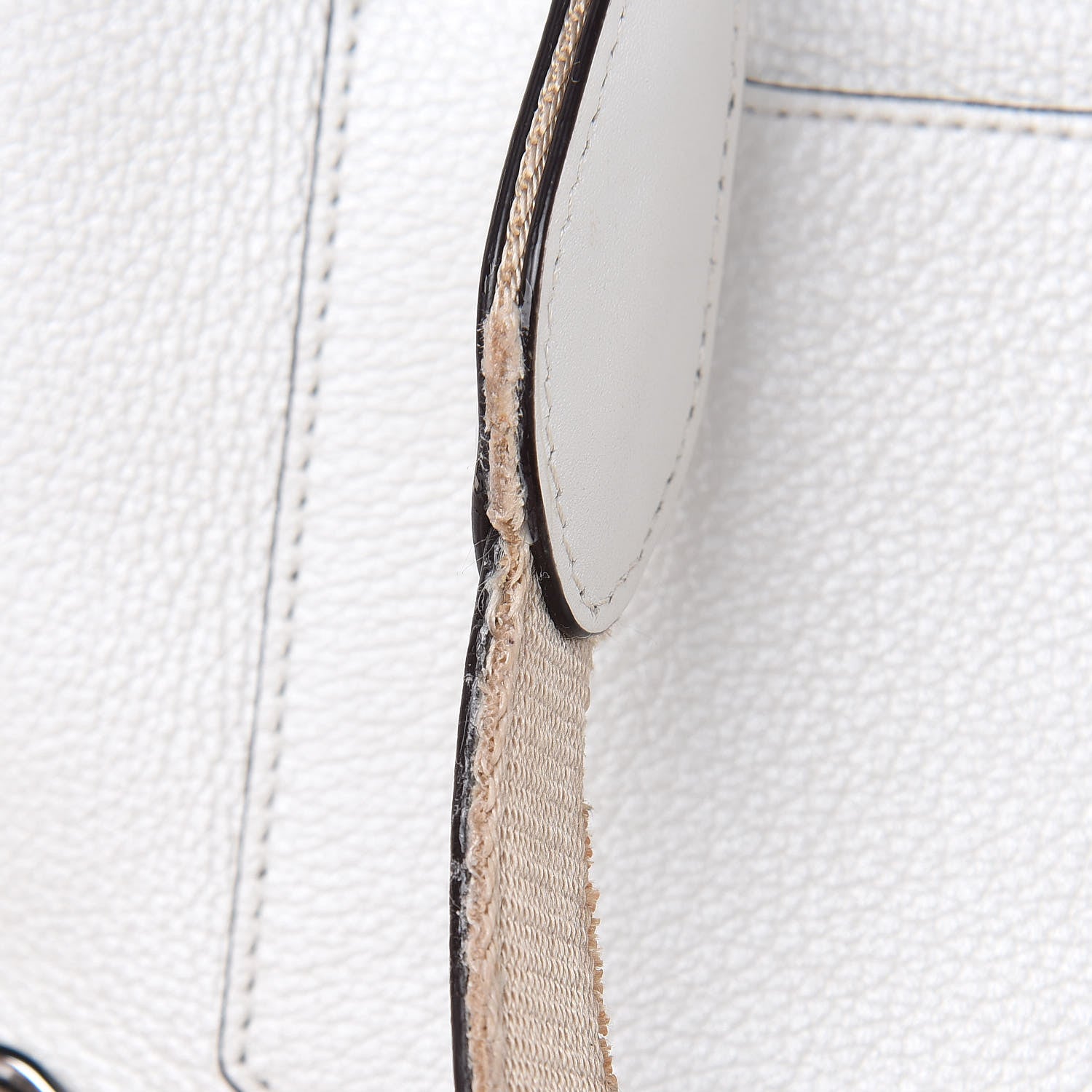 MCM Grained Calfskin Medium Milla Convertible Backpack White Flake 12 of 13