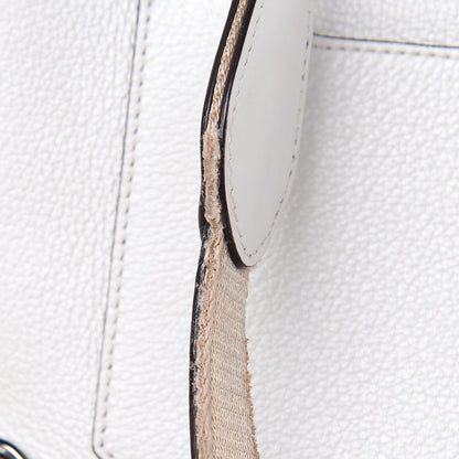 MCM Grained Calfskin Medium Milla Convertible Backpack White Flake 12 of 13