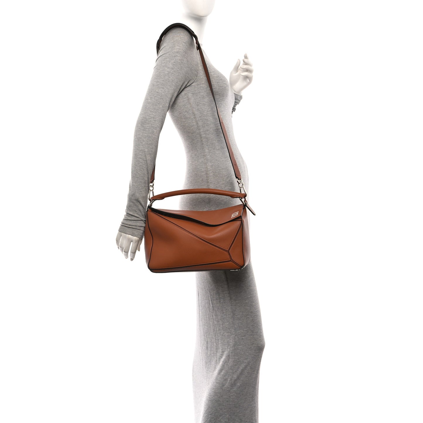 Calfskin Medium Puzzle Bag Tan