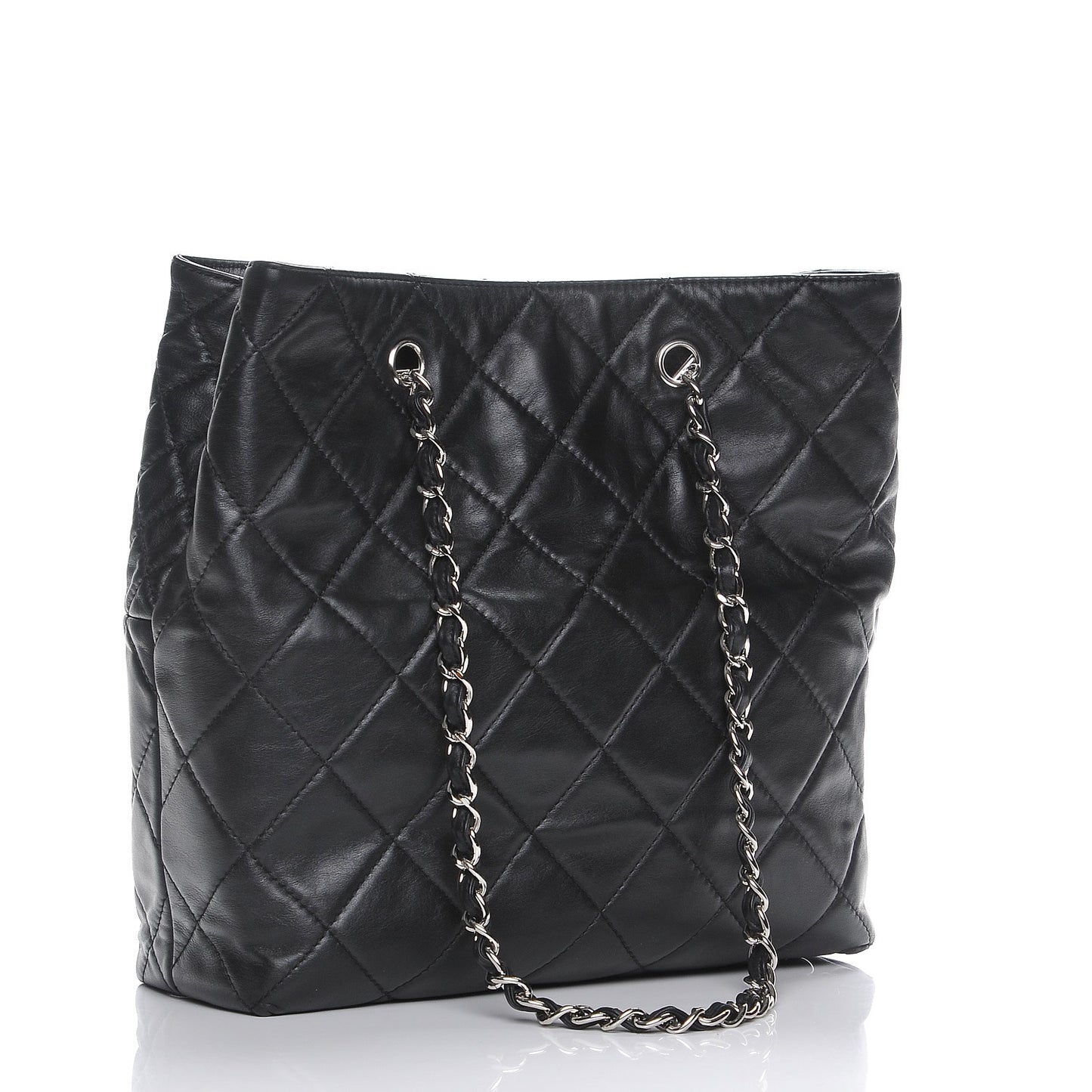 Calfskin Quilted In The Business North South Tote Black