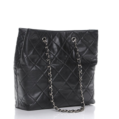 Chanel Calfskin Quilted In The Business North South Tote Black 3 of 7