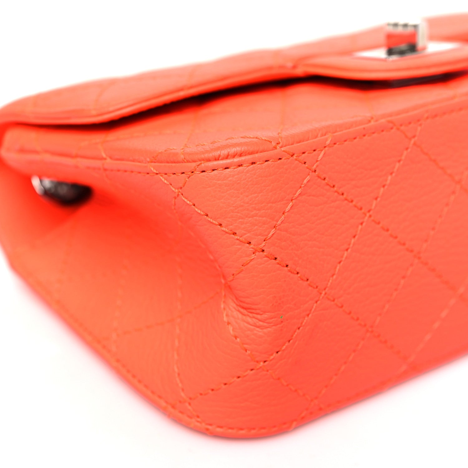 Chanel Goatskin Quilted 2.55 Reissue Mini Flap Orange 9 of 10