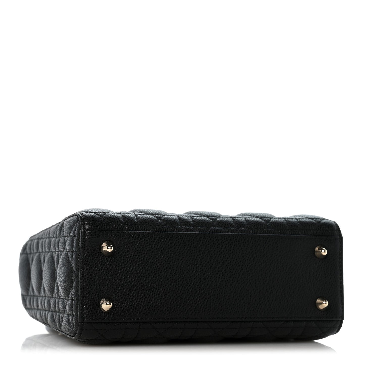 Grained Calfskin Cannage Small Lady Dior Black