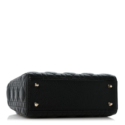 Christian Dior Grained Calfskin Cannage Small Lady Dior Black 4 of 11