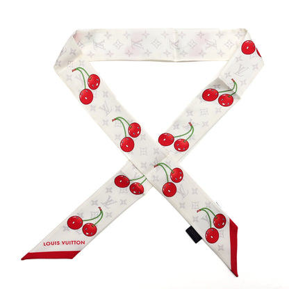 Louis Vuitton LV X TM Silk Monogram Cerises Bandeau White 1 of 3