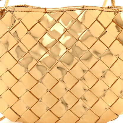 Bottega Veneta Mirror Laminated Nappa Intrecciato Mini Sardine Bag Gold 7 of 9