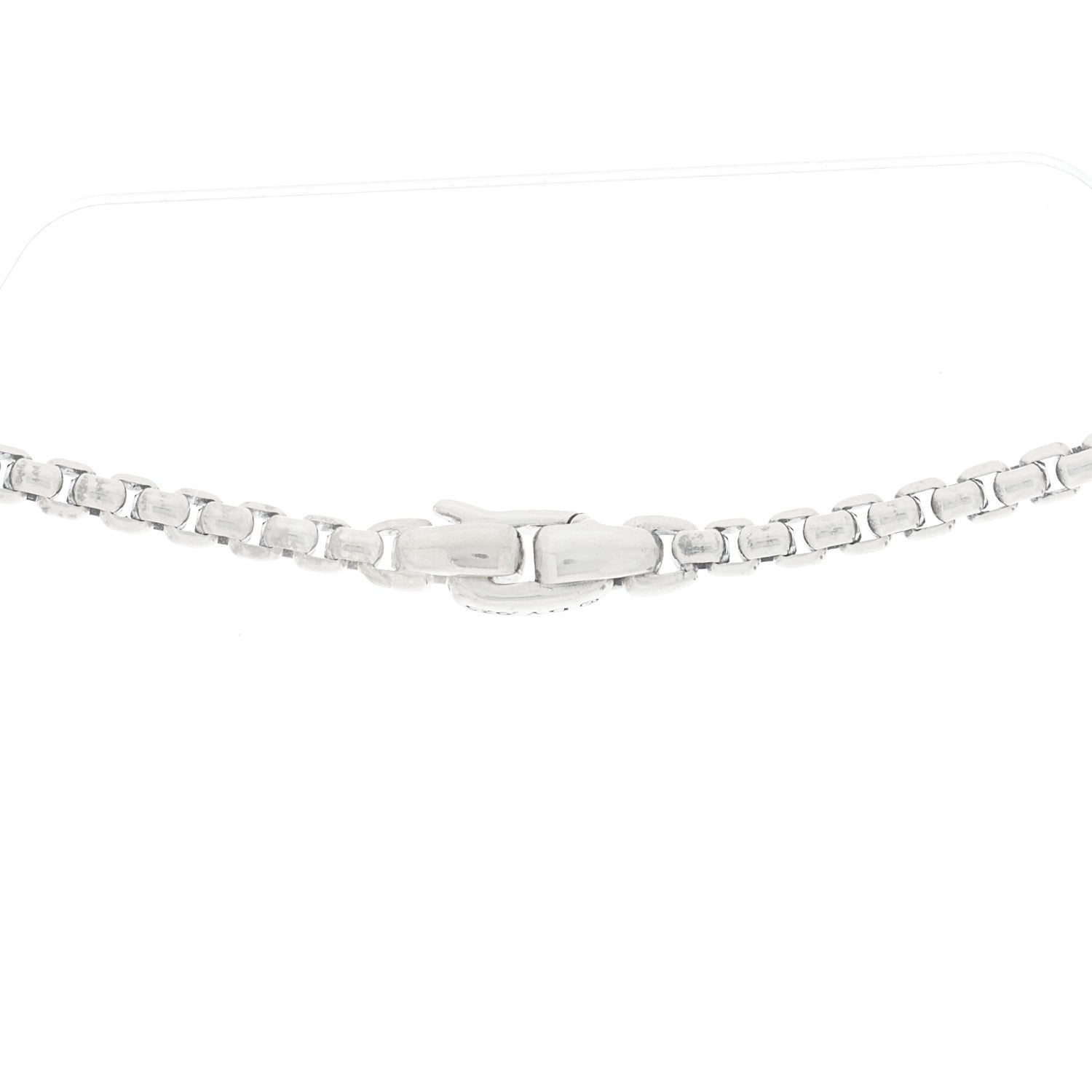 David Yurman Sterling Silver Black Diamond Streamline Cross Station Necklace 26" 4 of 5