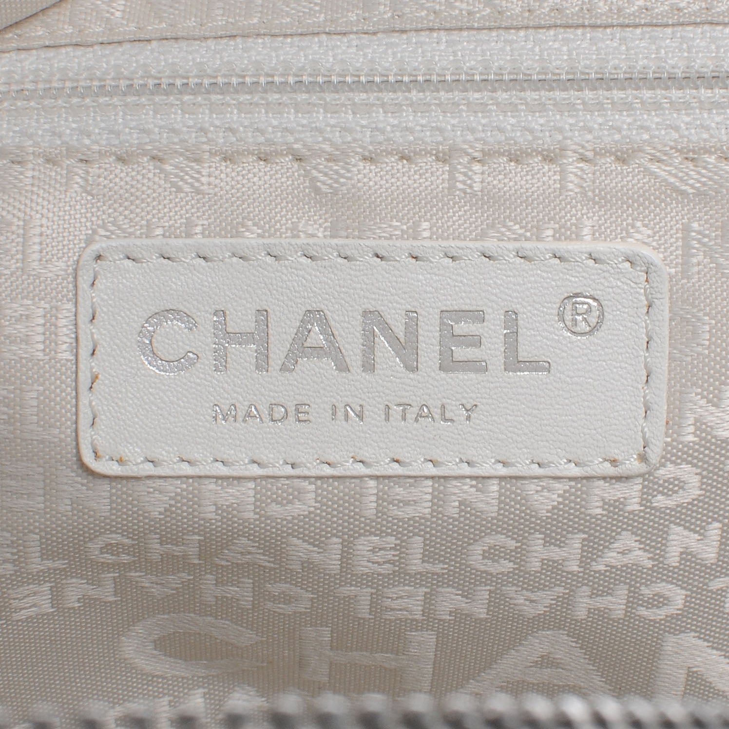 Chanel Leather Square Stitched Bowler White 6 of 7