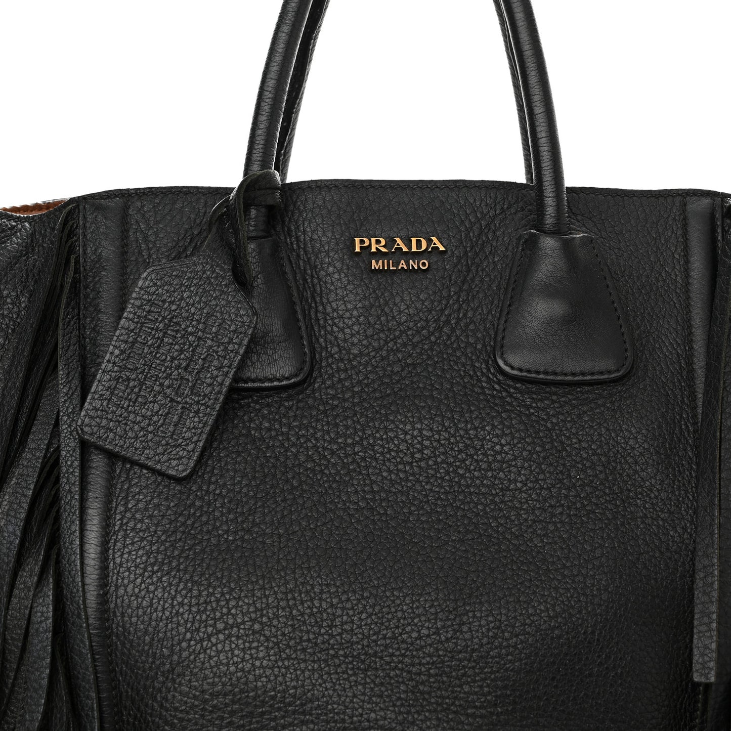 Cervo Deerskin Fringe Tote Black