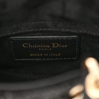 Christian Dior Lambskin Beaded Micro Lady Dior Black 6 of 12