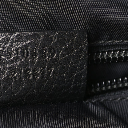 Gucci Nylon Monogram Dollar Calfskin Small Flat Messenger Bag Black 7 of 9