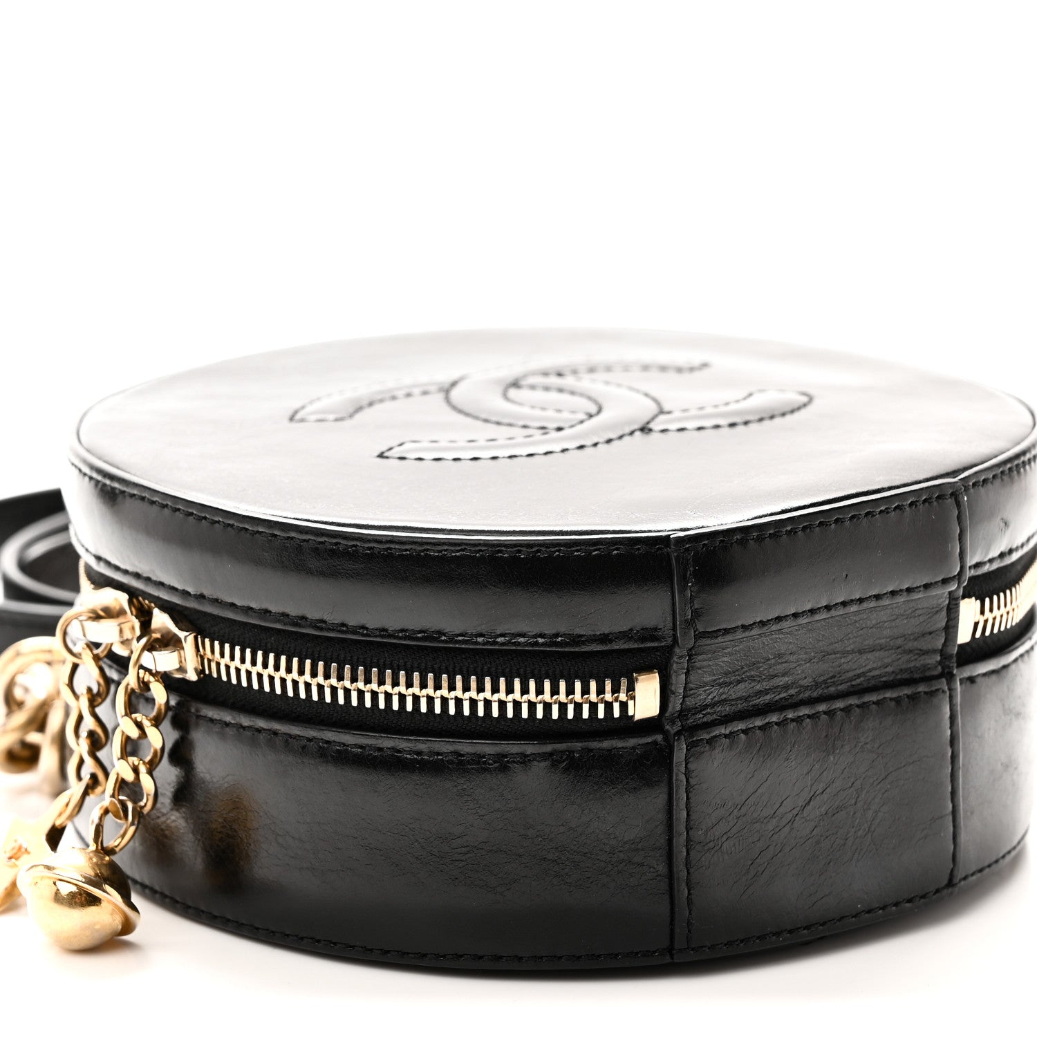 Chanel Glazed Calfskin Round As Earth Evening Bag Black 9 of 10