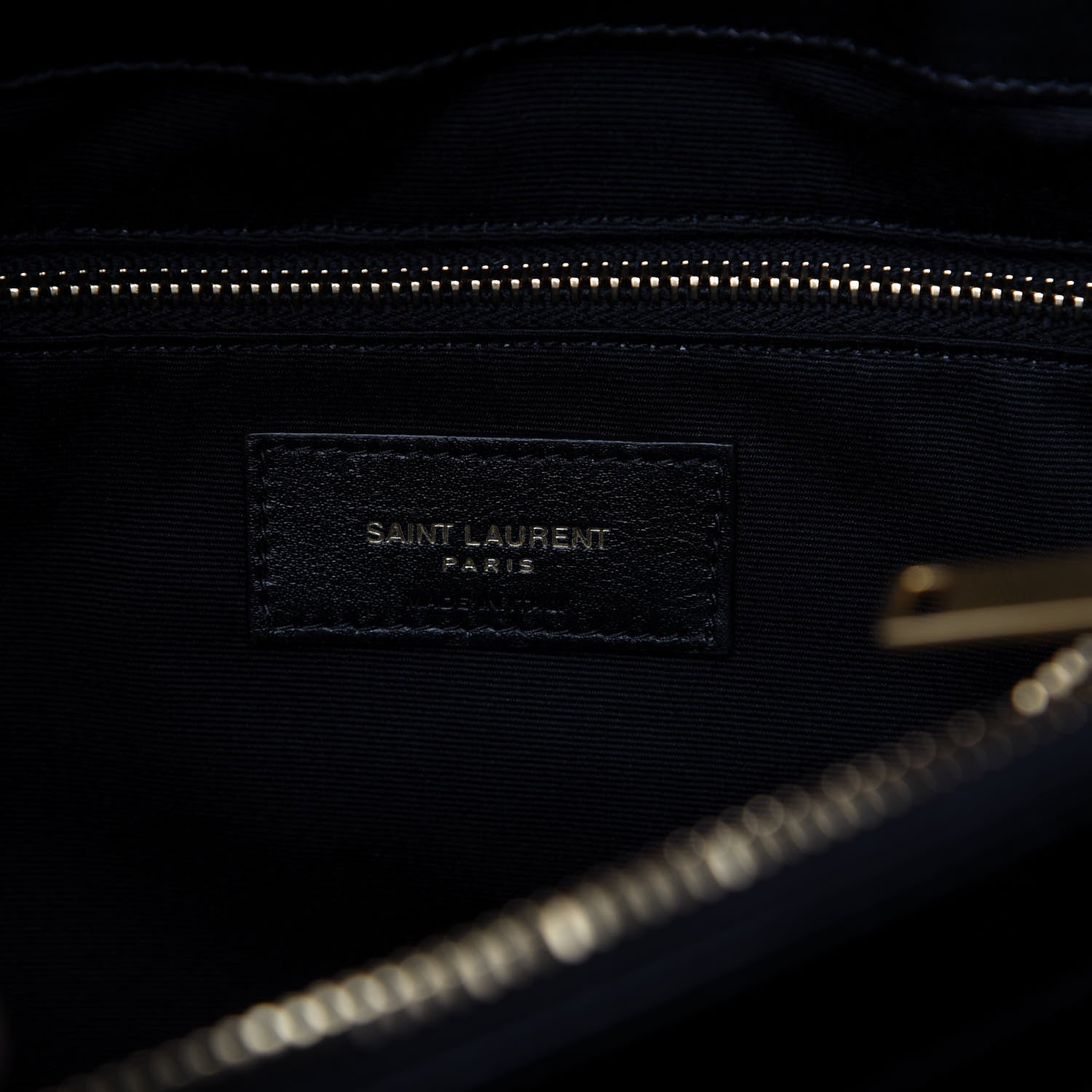 Saint Laurent Calfskin Y Quilted Monogram Medium Loulou Chain Satchel Black 8 of 9