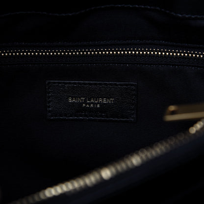 Saint Laurent Calfskin Y Quilted Monogram Medium Loulou Chain Satchel Black 8 of 9