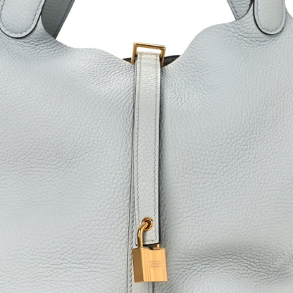 Hermes Taurillon Clemence Picotin Lock 22 MM Bleu Pale 9 of 12