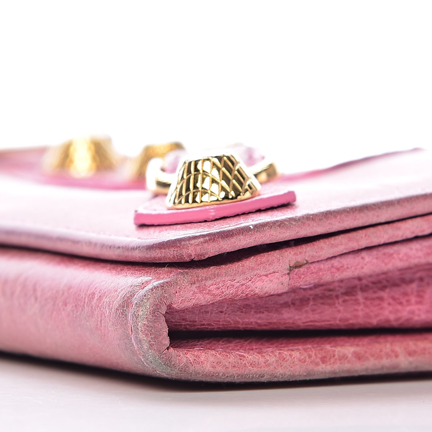 Balenciaga Agneau Giant 12 Gold Hardware Money Wallet Pink 9 of 18