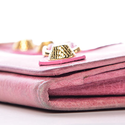 Balenciaga Agneau Giant 12 Gold Hardware Money Wallet Pink 9 of 18
