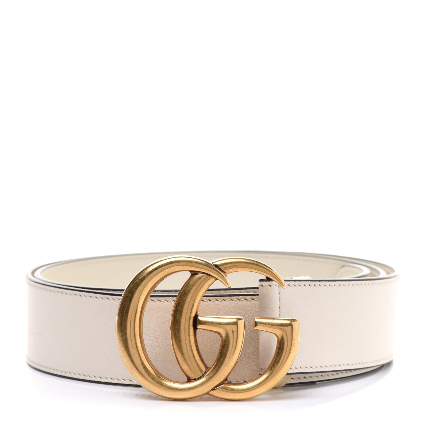 Calfskin Double G 40mm Belt 105 42 Mystic White