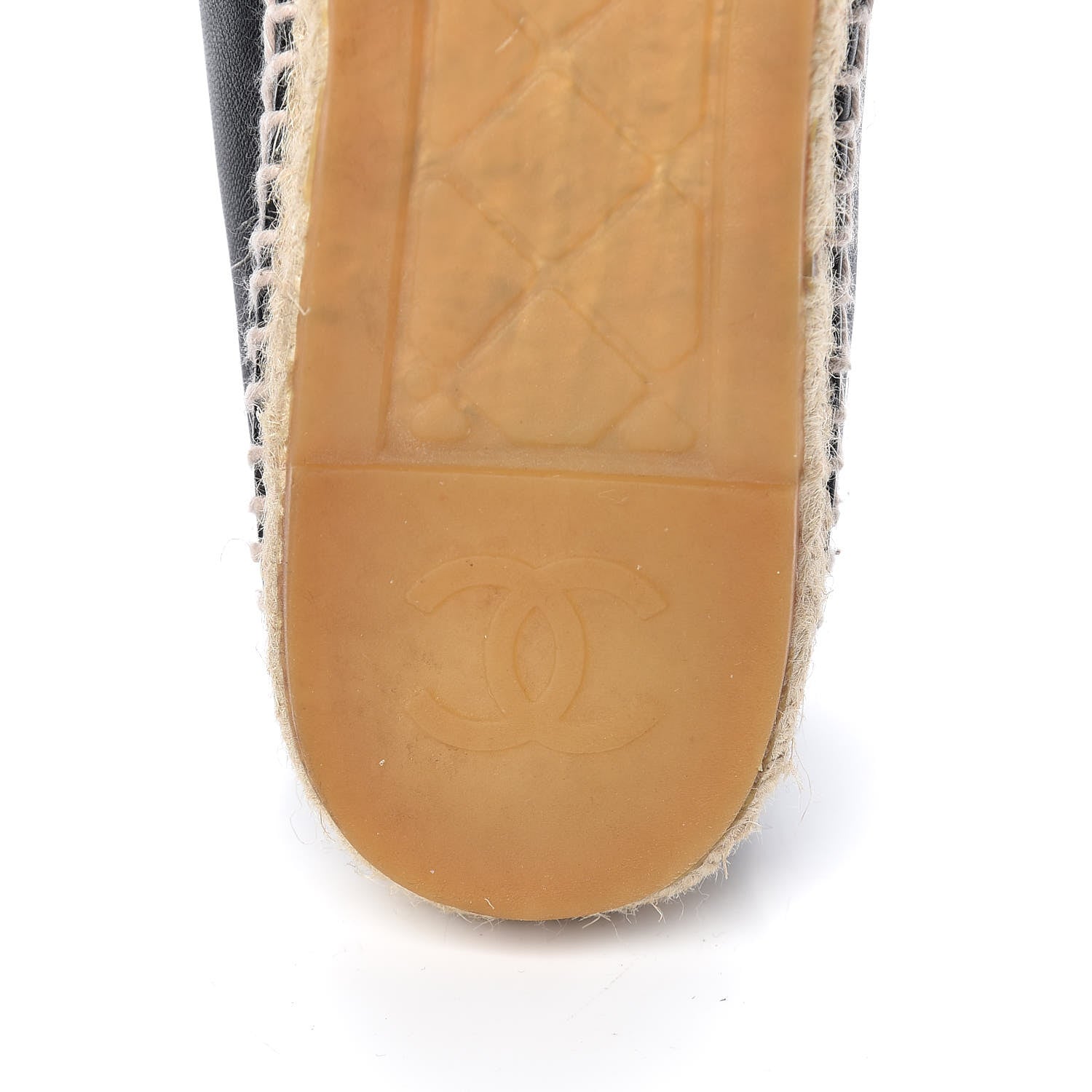Chanel Lambskin CC Espadrilles 37 Black 9 of 14