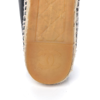 Chanel Lambskin CC Espadrilles 37 Black 9 of 14
