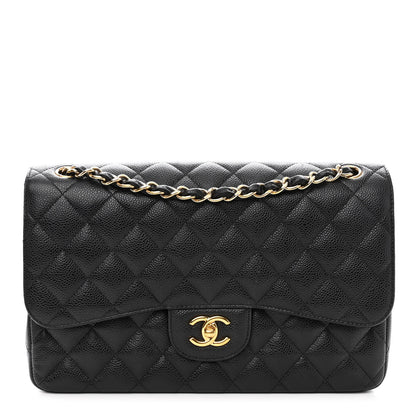 Chanel Caviar Quilted Jumbo Double Flap Black 1 of 10