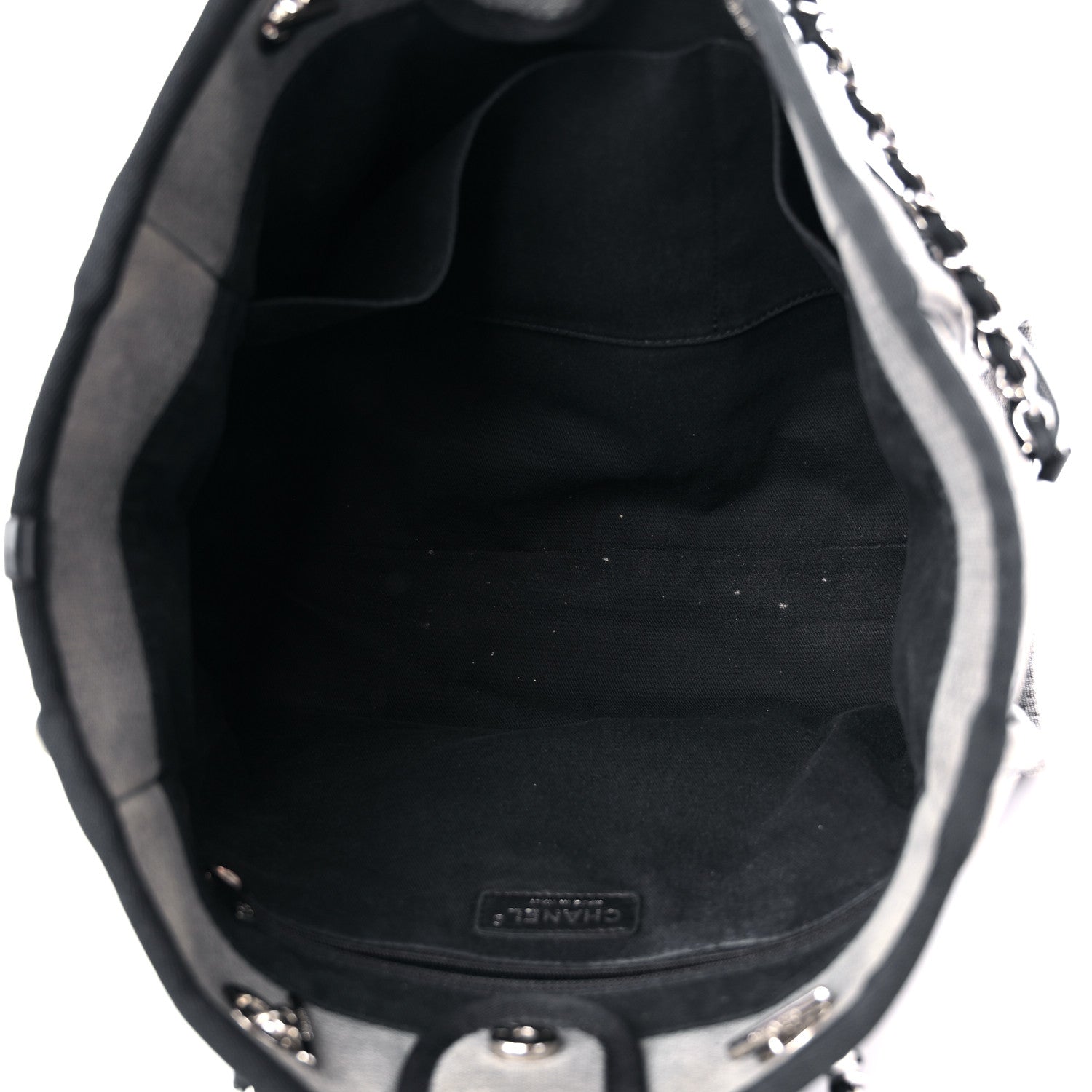 Chanel Canvas Small Deauville Tote Grey 5 of 15