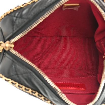 Chanel Lambskin Quilted Chain CC Mini Camera Case Black 5 of 15