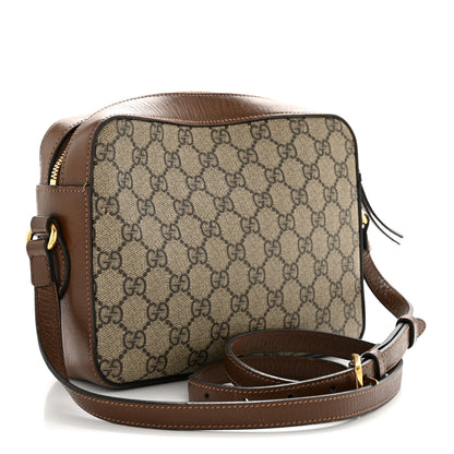 Gucci GG Supreme Monogram Small Horsebit 1955 Shoulder Bag Beige Brown Sugar 3 of 14