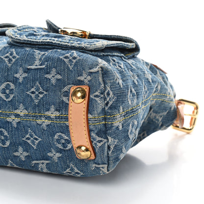 Louis Vuitton Monogram Denim Baggy PM Blue 9 of 11