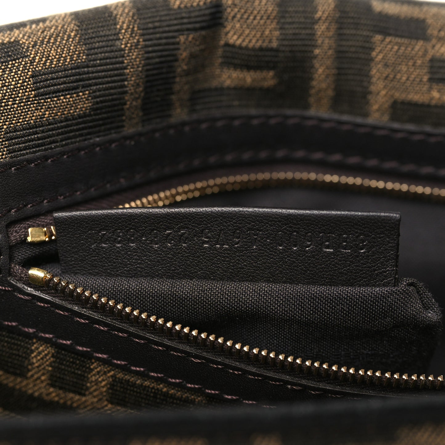 Fabric Jacquard FF 1974 Medium Baguette Tobacco Moro Black