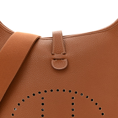 Hermes Taurillon Clemence Evelyne III PM Gold 8 of 14