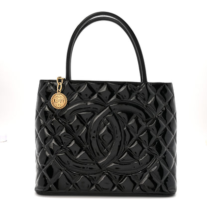 Chanel Patent Medallion Tote Black 1 of 16