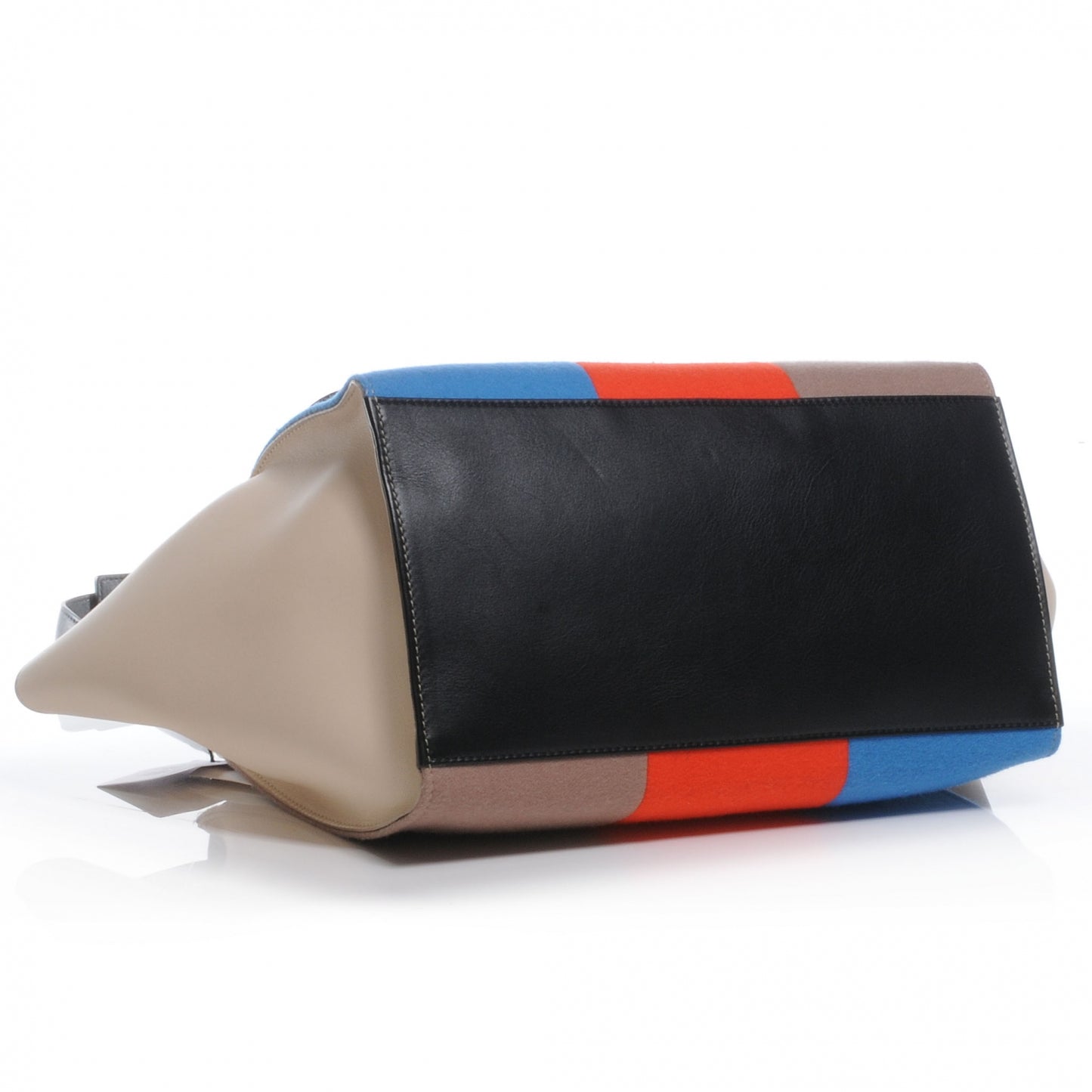 Calfskin Wool Medium Trapeze Multicolor
