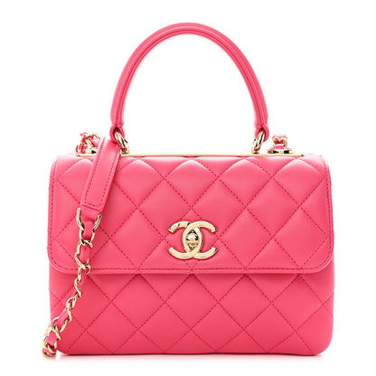 Chanel Lambskin Quilted Small Trendy CC Flap Dual Handle Bag Pink 1 of 10
