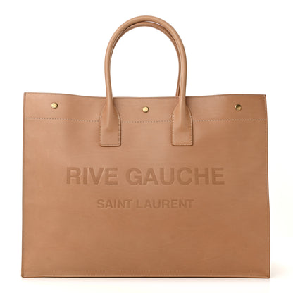 Saint Laurent Vitello Large Rive Gauche Tote Natural 1 of 10