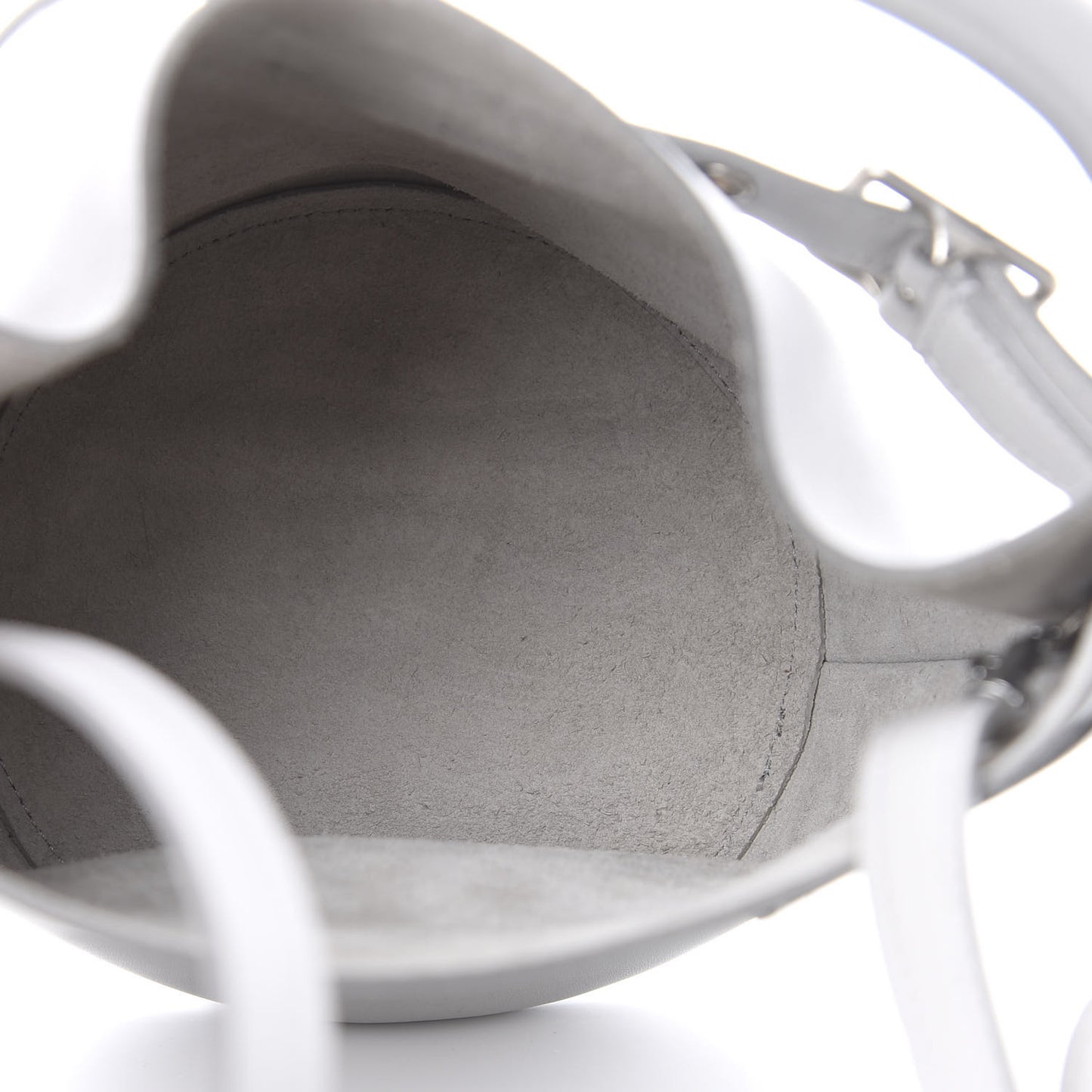 Smooth Calfskin Nano Big Bag Bucket Light Grey