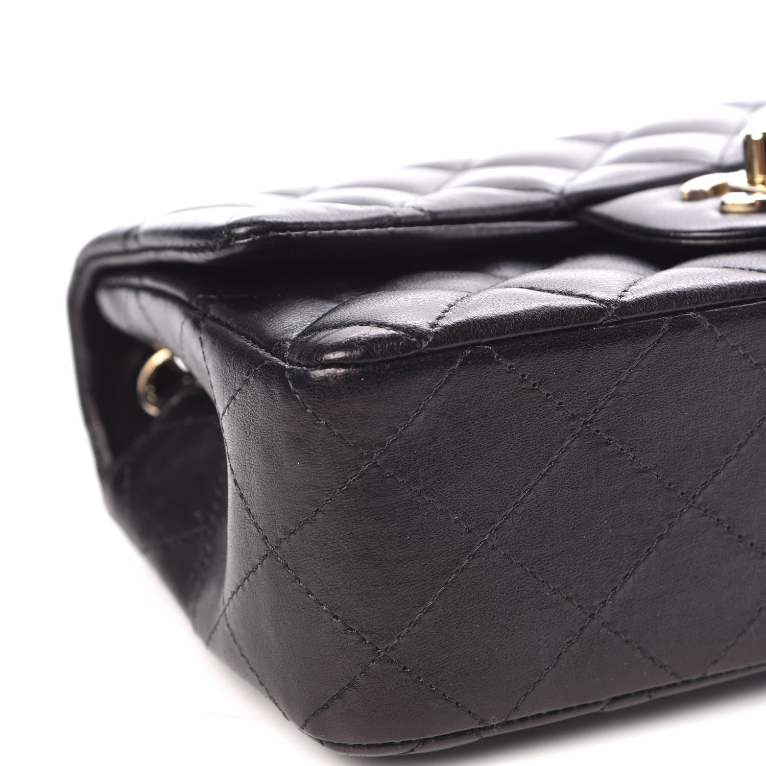 Chanel Lambskin Quilted Mini Rectangular Flap Black 8 of 10