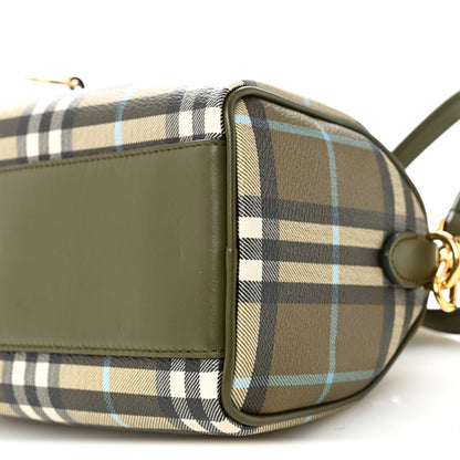 Burberry Vintage Check Mini Bowling Bag Olive Green 10 of 10