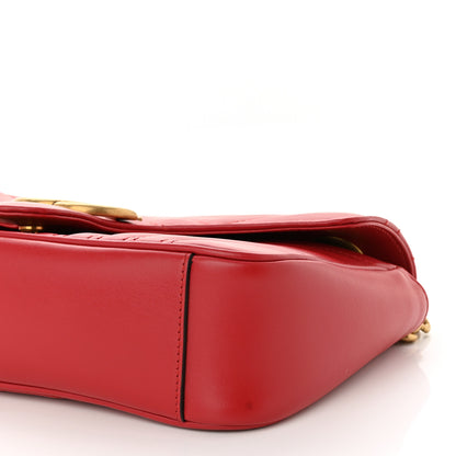 Gucci Calfskin Matelasse Small GG Marmont Shoulder Bag Hibiscus Red 10 of 10
