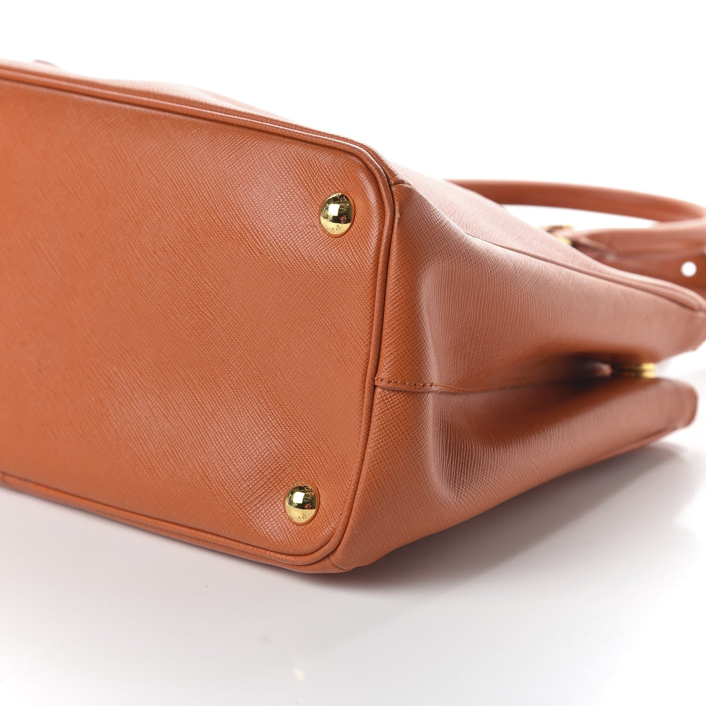 Saffiano Small Galleria Double Zip Tote Papaya