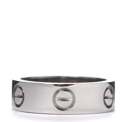 Cartier 18K White Gold 5.5mm LOVE Ring 50 5.25 3 of 4