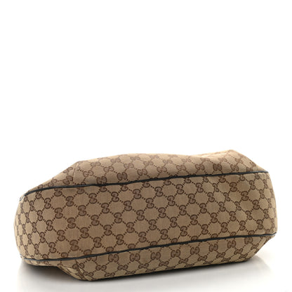 Gucci Monogram Large New Ladies Web Hobo Dark Brown 3 of 14
