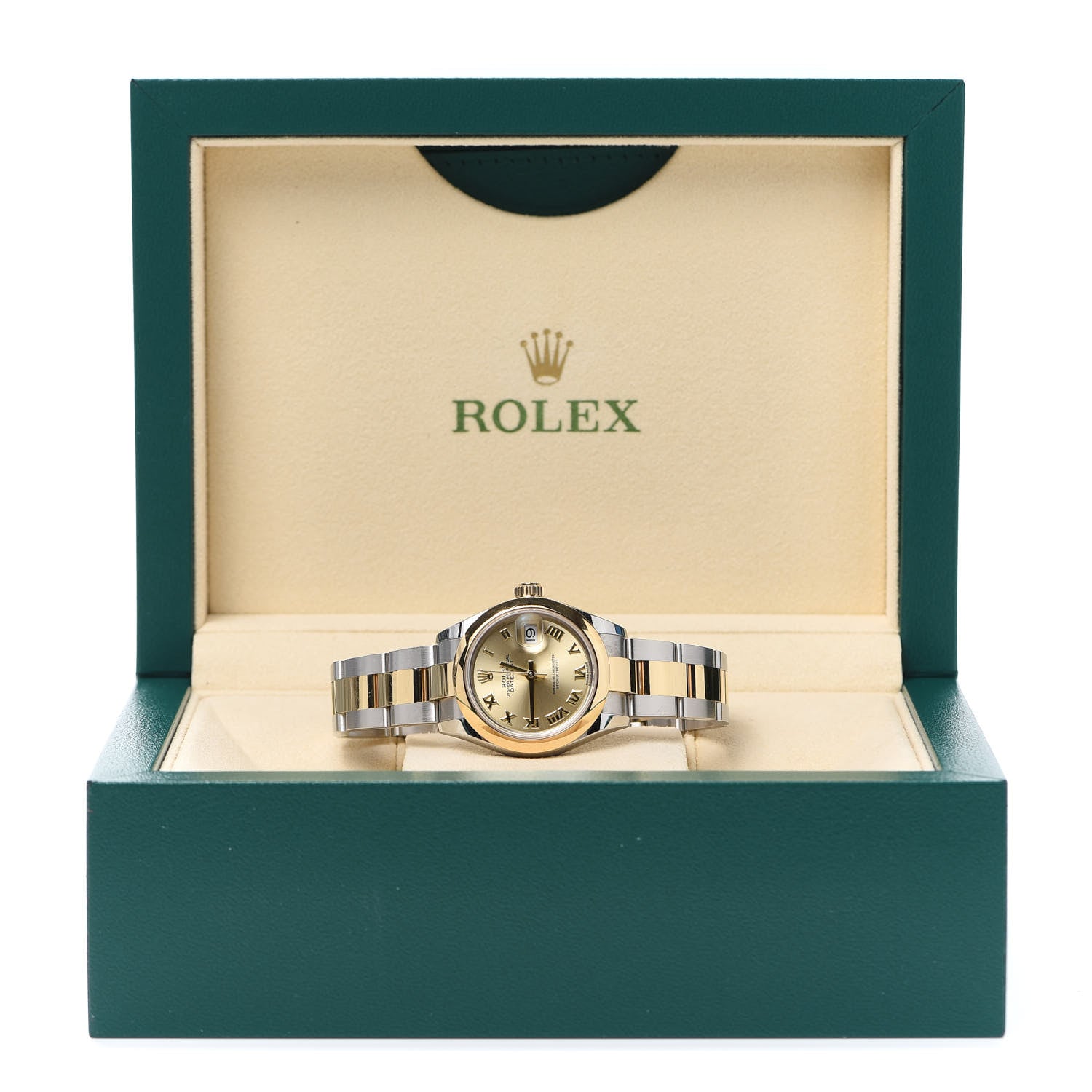 Rolex Stainless Steel 18K Yellow Gold 28mm Oyster Perpetual Datejust Watch Champagne Roman 279163 6 of 6