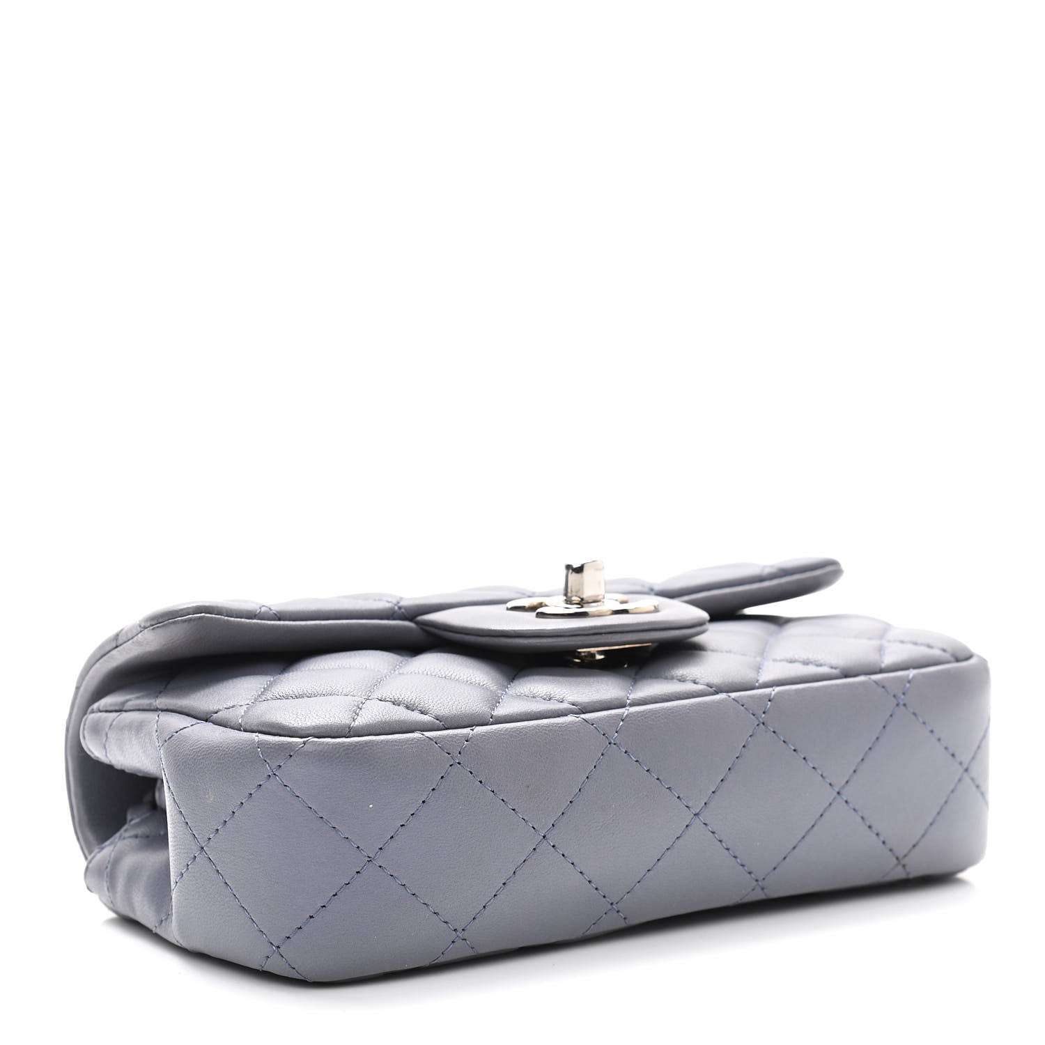 Chanel Lambskin Quilted Extra Mini Rectangular Flap Light Purple 3 of 9