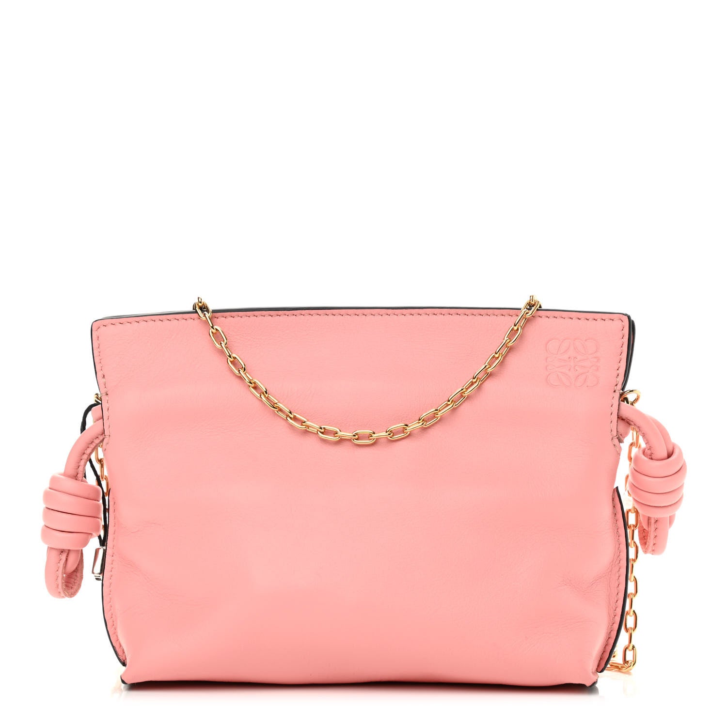 Loewe Calfskin Nano Flamenco Knot Clutch Warm Blossom 1 of 10
